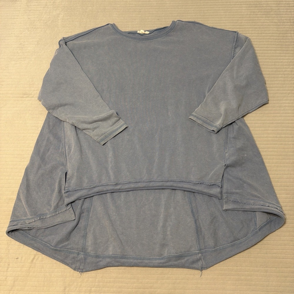 Oli & Hali Women's Cotton Blend Boho Hippie Relaxed Pullover Shirt M/L Oversized